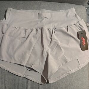 Women's Light Gray Athletic Shorts